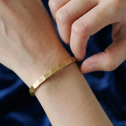 Felix | Faceted Brass Cuff