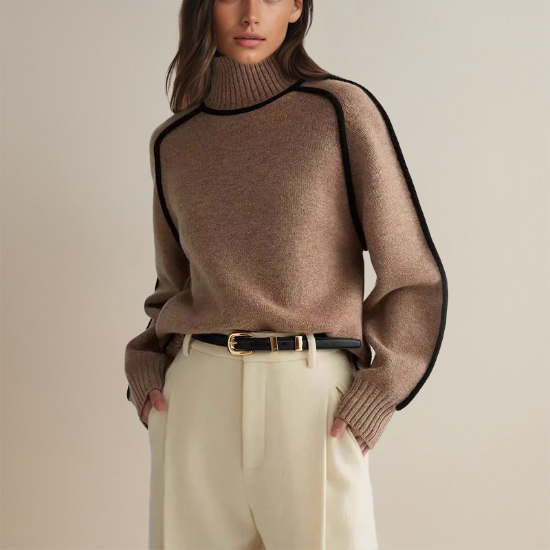 Angelina™ Knitted Turtleneck Sweater