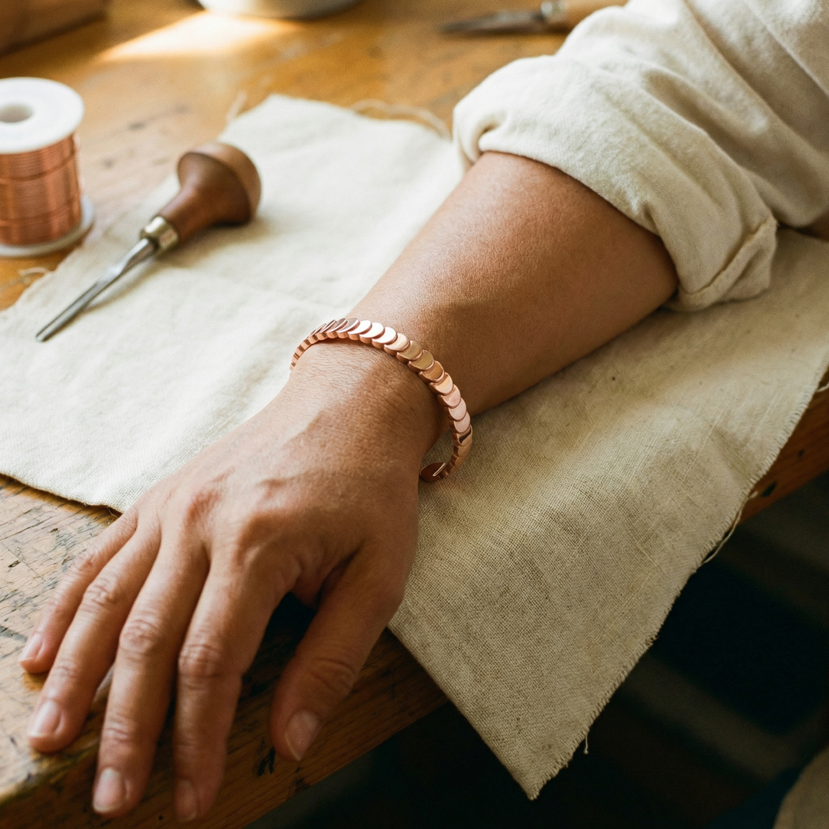 Matilda | Scale Copper Bracelet