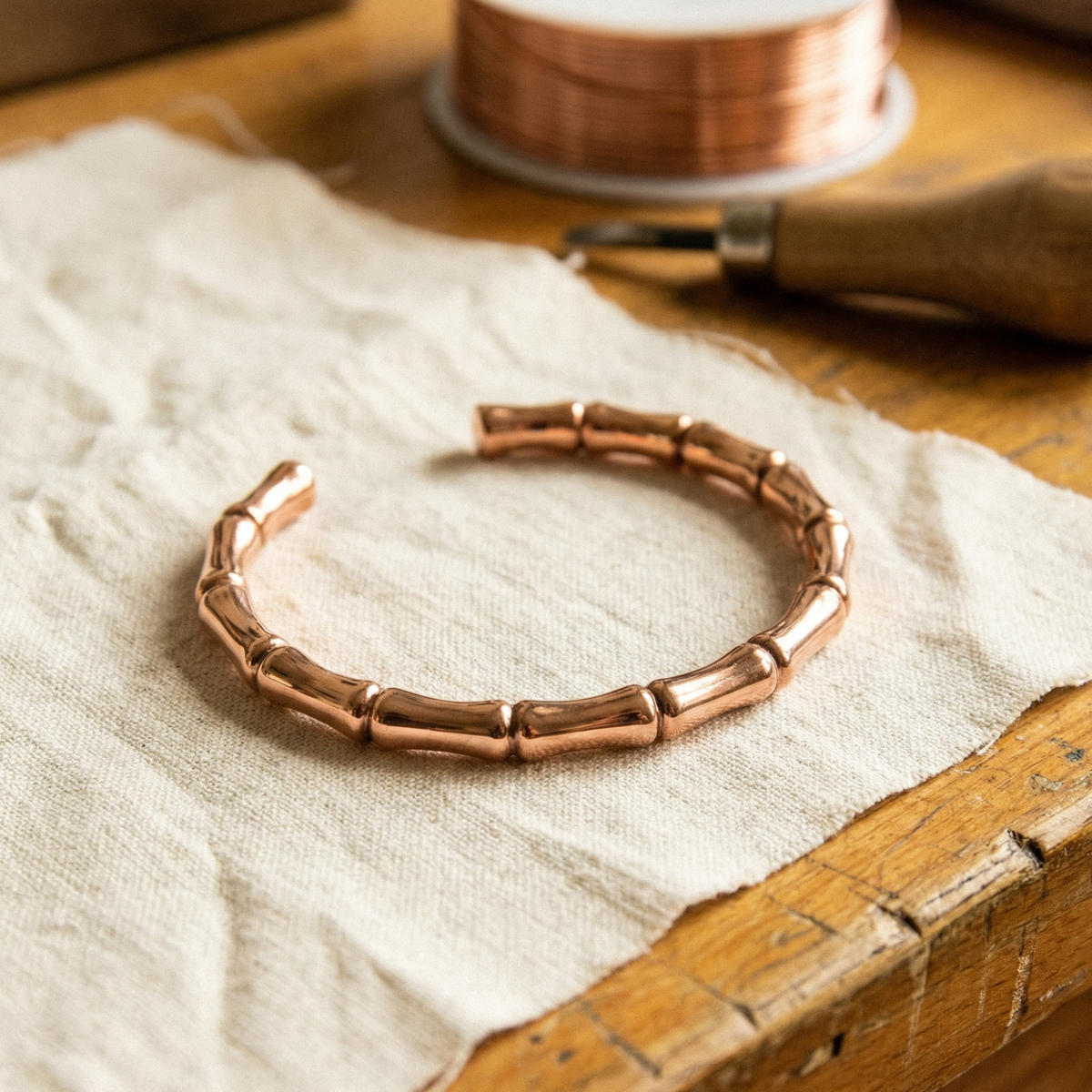Hazel | Bamboo Copper Bracelet