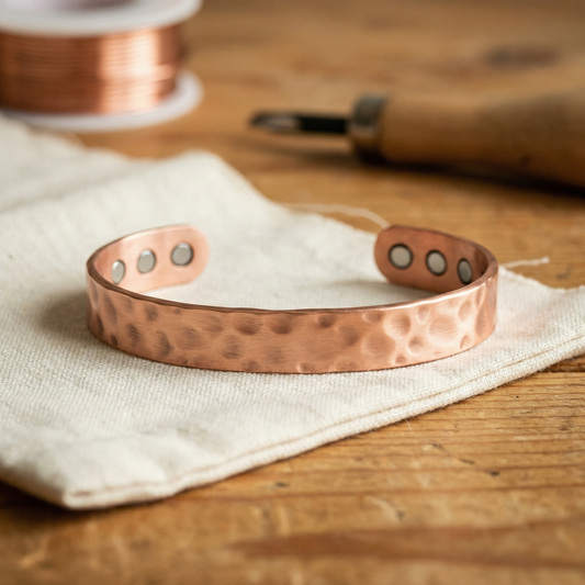 Nora | Hammered Magnetic Copper Cuff