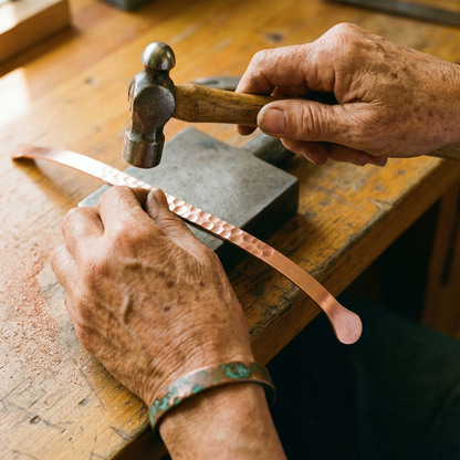 Nora | Hammered Magnetic Copper Cuff