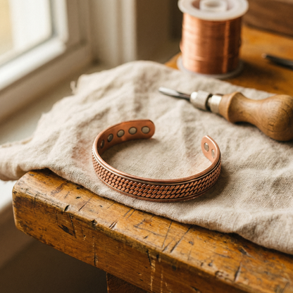 Ramona | Rope Pattern Copper Cuff