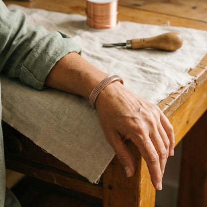 Ramona | Rope Pattern Copper Cuff