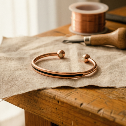 Esme | Polished Ball-End Copper Cuff