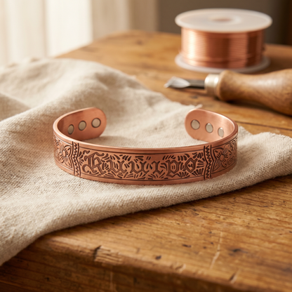 Odette | Engraved Lettering Copper Cuff
