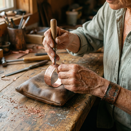 Odette | Engraved Lettering Copper Cuff