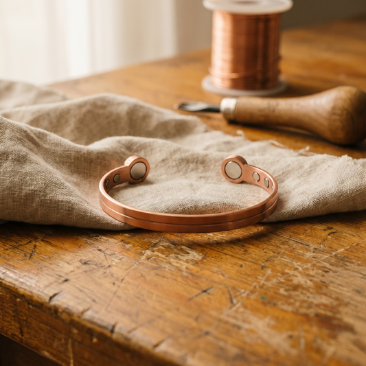 Astrid | Double-Channel Magnetic Copper Cuff