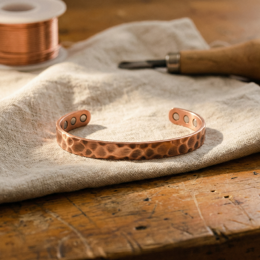 Greer | Dimpled Copper Cuff