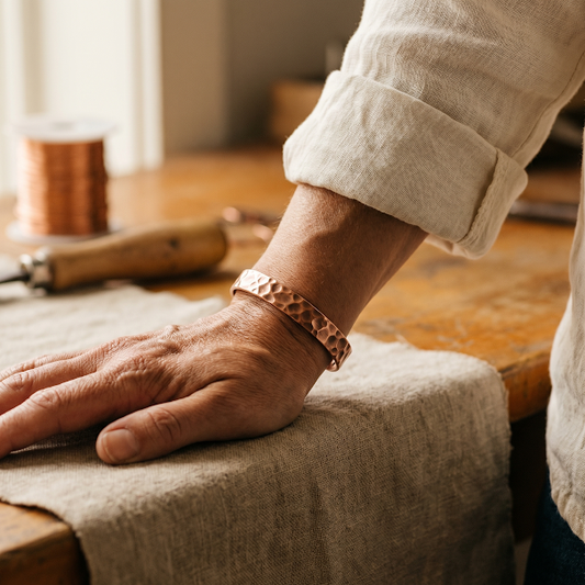 Greer | Dimpled Copper Cuff