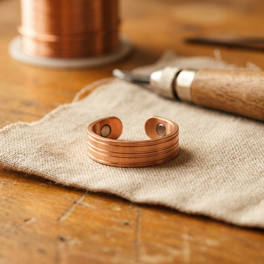 Tessa | Three-Groove Magnetic Copper Ring