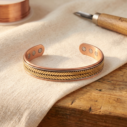 Margot | Chevron Braid Copper Cuff