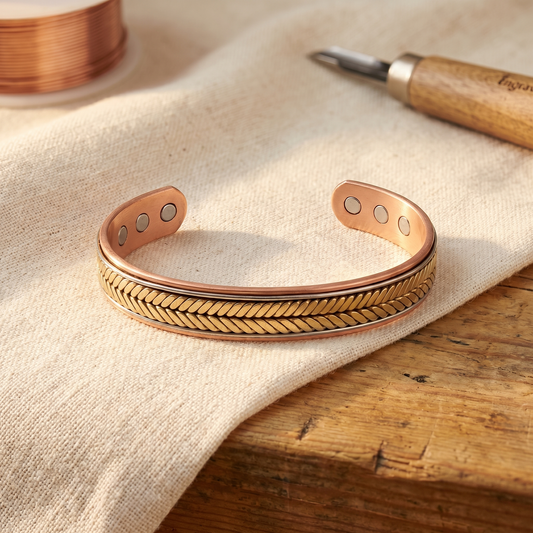 Margot | Chevron Braid Copper Cuff