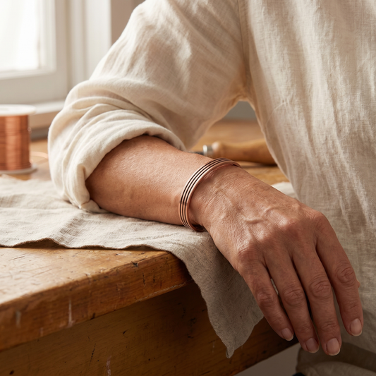 Simone | Five-Line Copper Cuff