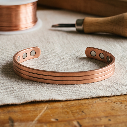 Annika | Three-Groove Copper Cuff