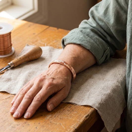 Clara | Leaf Cut-Out Copper Cuff