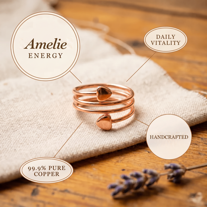 Amelie | Heart Coil Copper Ring