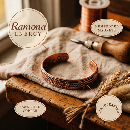 Ramona | Rope Pattern Copper Cuff