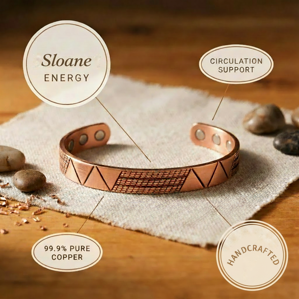 Sloane | Geometric Pattern Copper Cuff