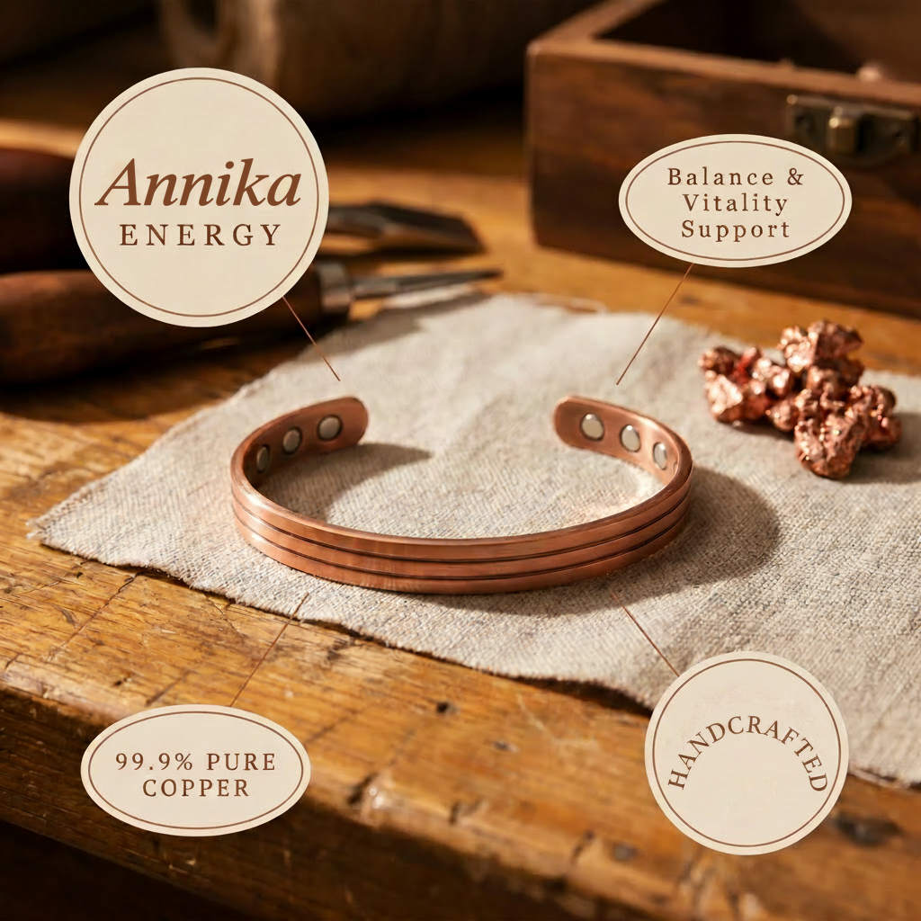 Annika | Three-Groove Copper Cuff