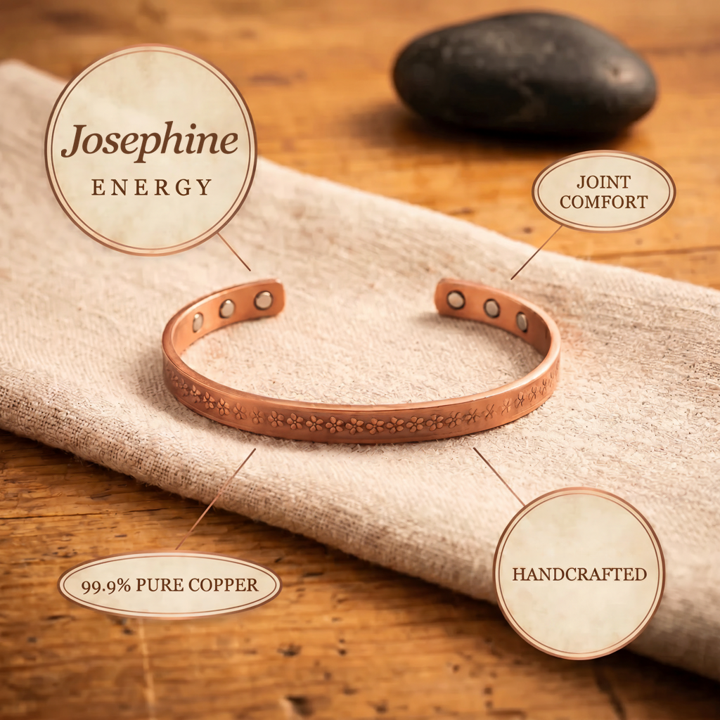 Josephine | Stamped Flower Copper Bracelet