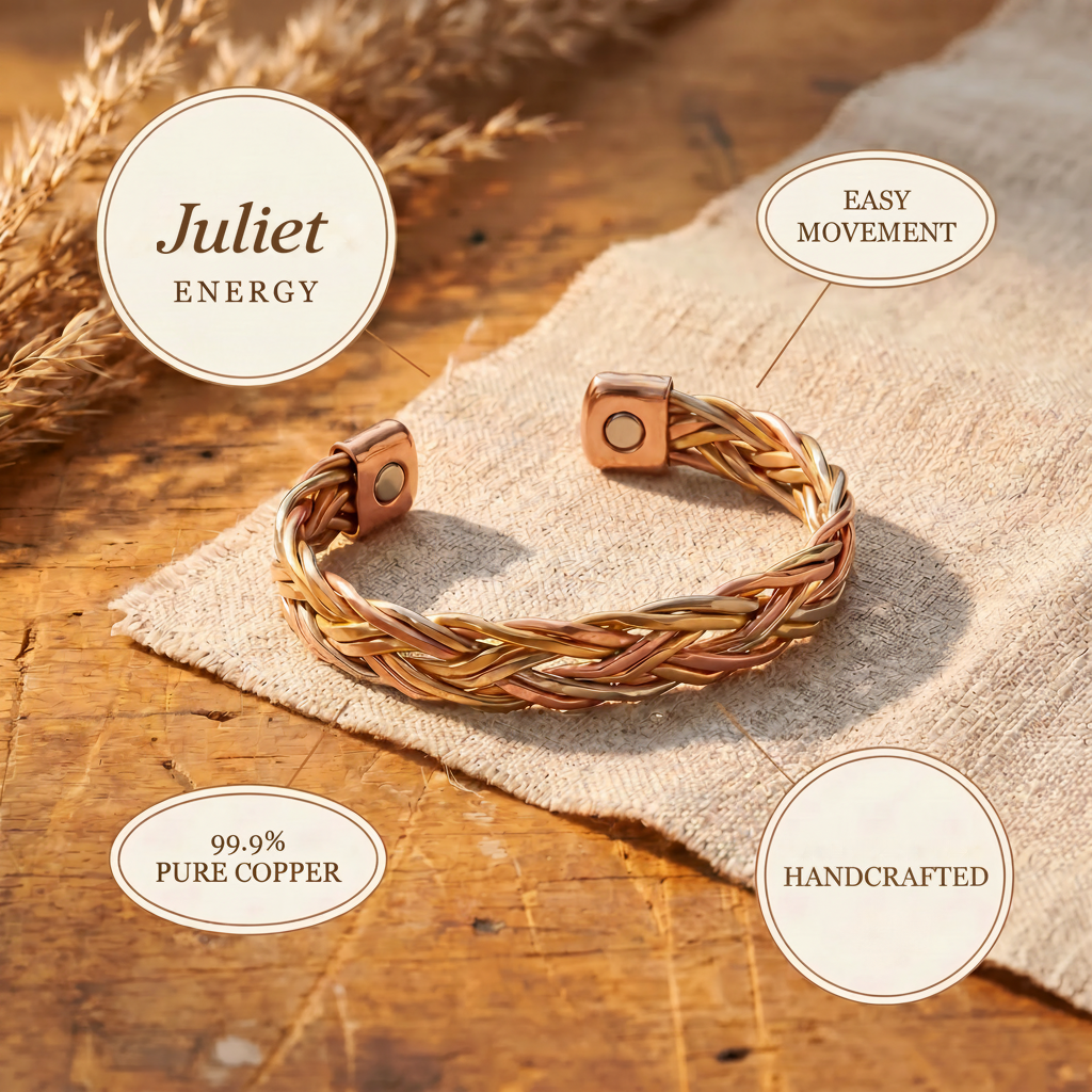 Juliet | Herringbone Braided Copper Bracelet