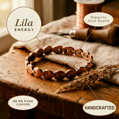Lila | Oval Link Magnetic Copper Anklet