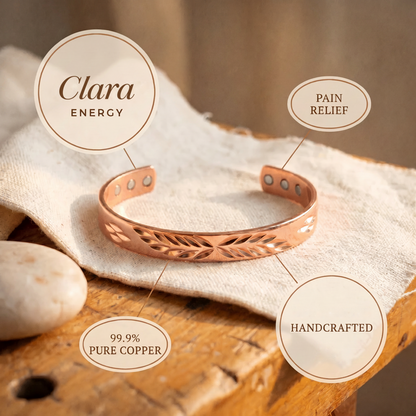 Clara | Leaf Cut-Out Copper Cuff