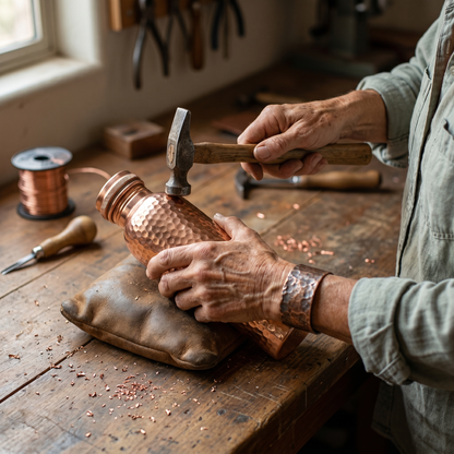 Aurora | Hammered Copper Water Bottle