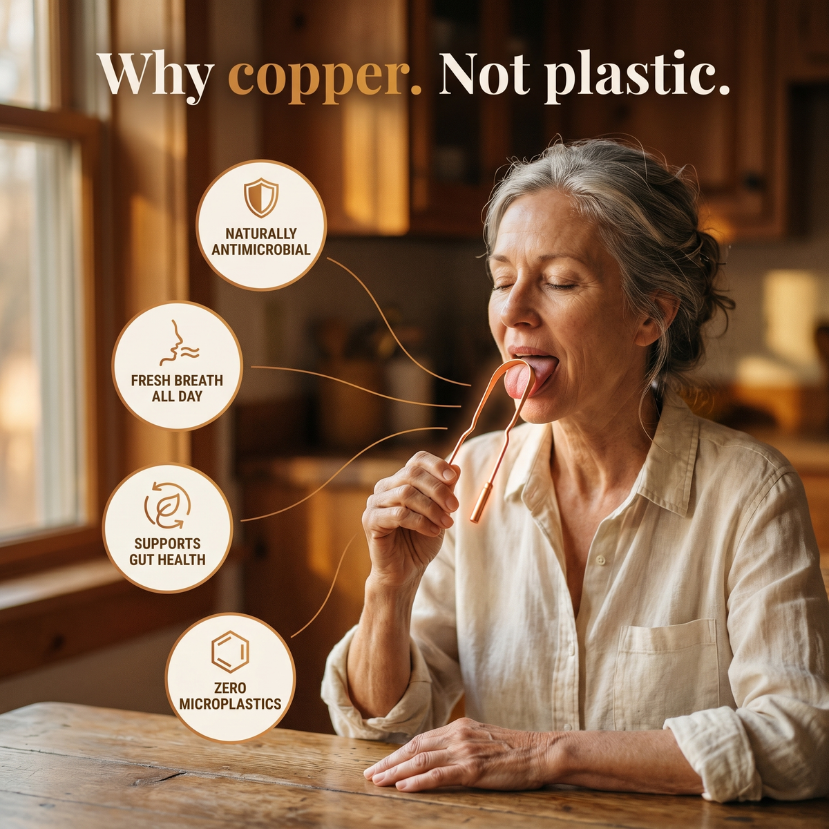 Morning Ritual Copper Tongue Scraper