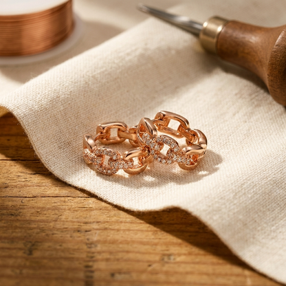 Leah | Crystal Ring Copper Earrings