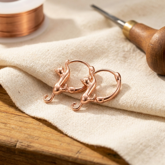 Coco | Spiral Copper Earrings