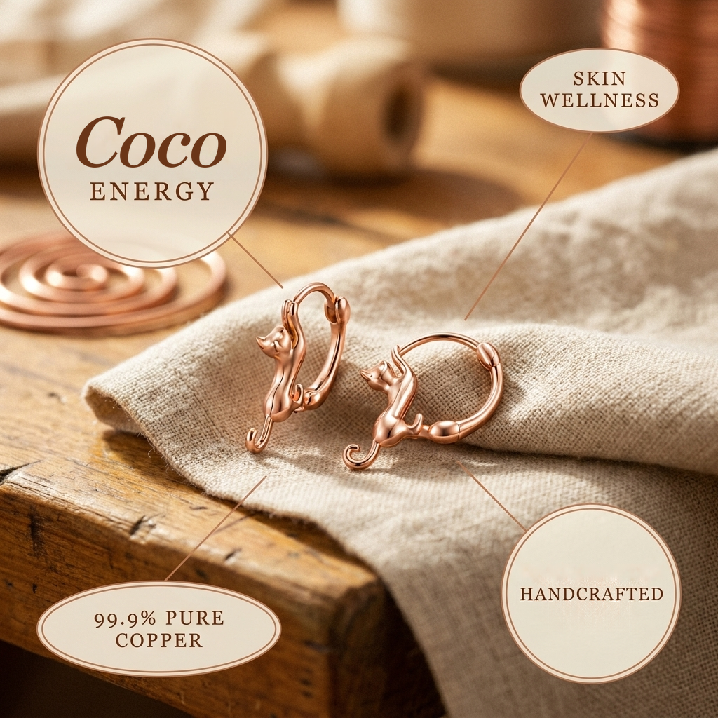 Coco | Spiral Copper Earrings