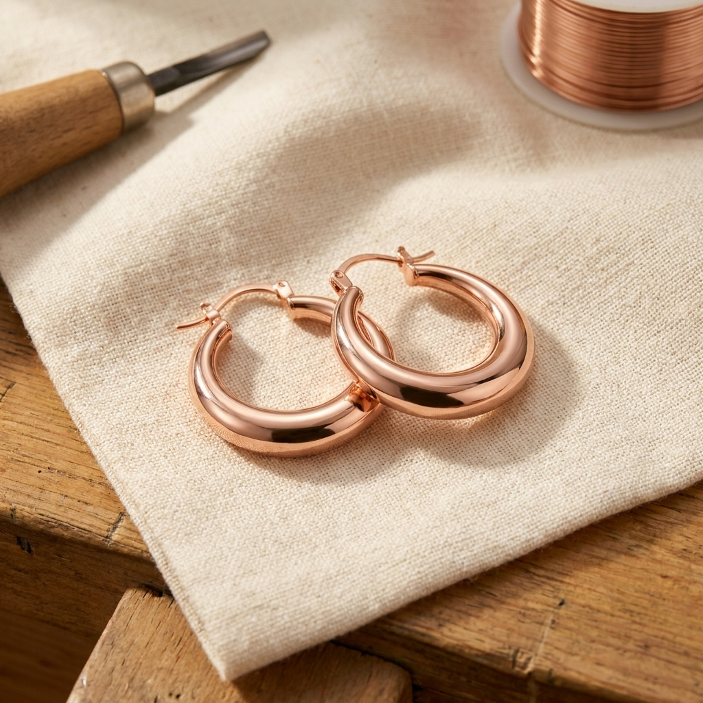 Naomi | Graduated Copper Hoop Earrings