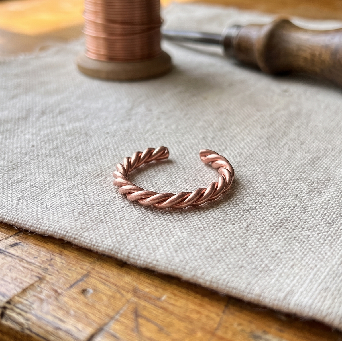 Hallie | Coiled Copper Ring
