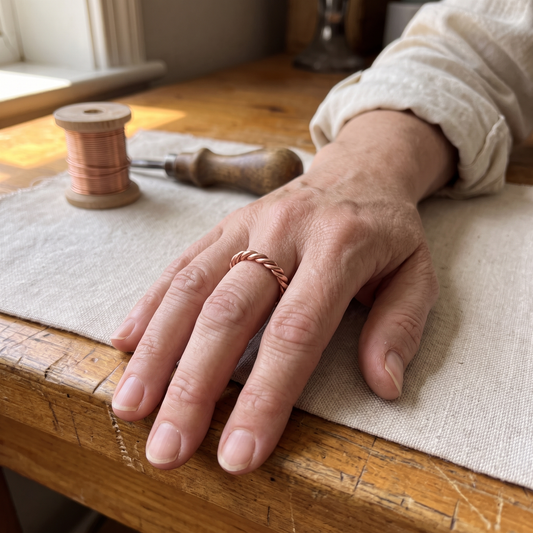Hallie | Coiled Copper Ring