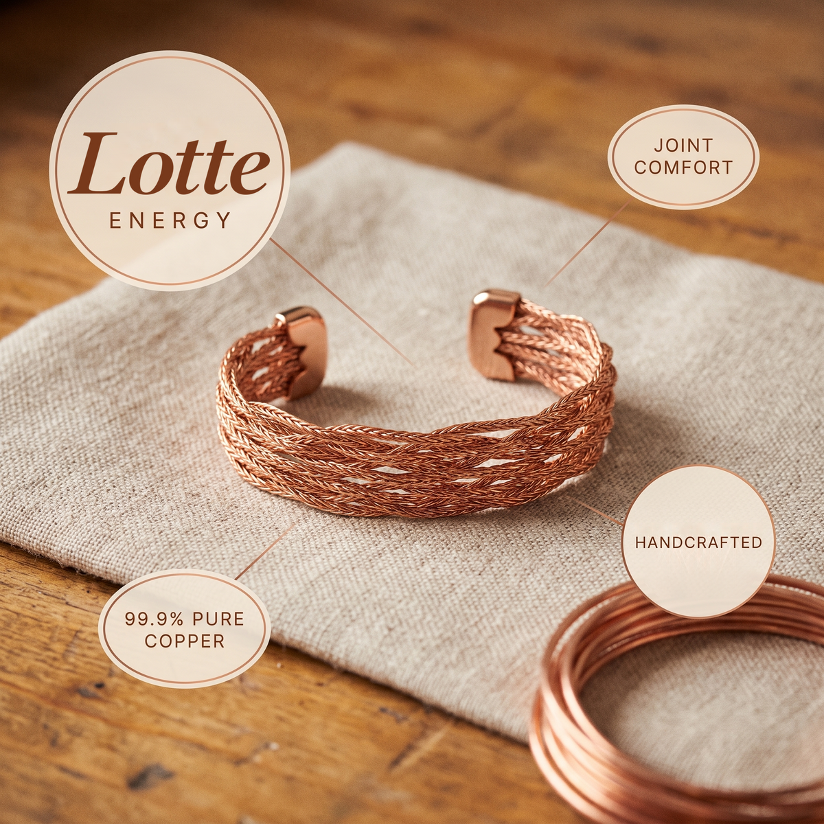 Lotte | Braided Wire Copper Cuff