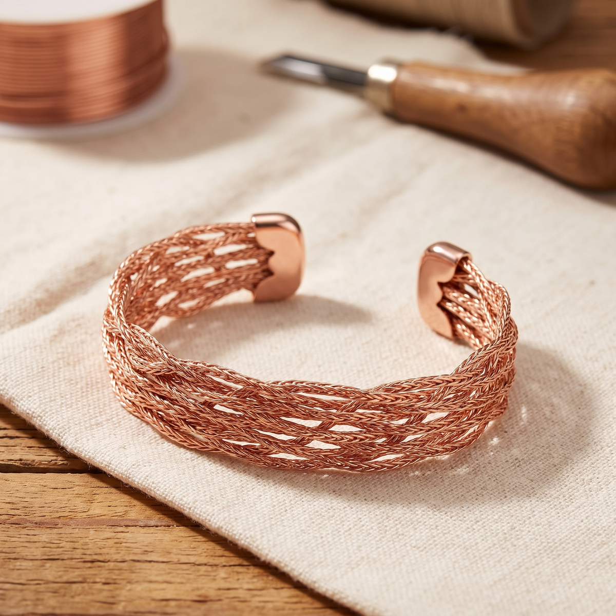 Lotte | Braided Wire Copper Cuff