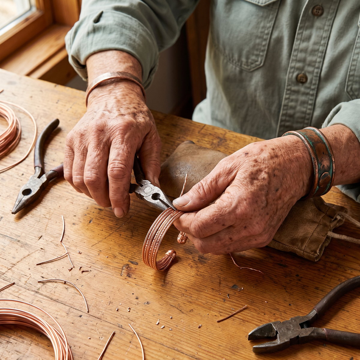 Juno | Eight-Wire Copper Cuff