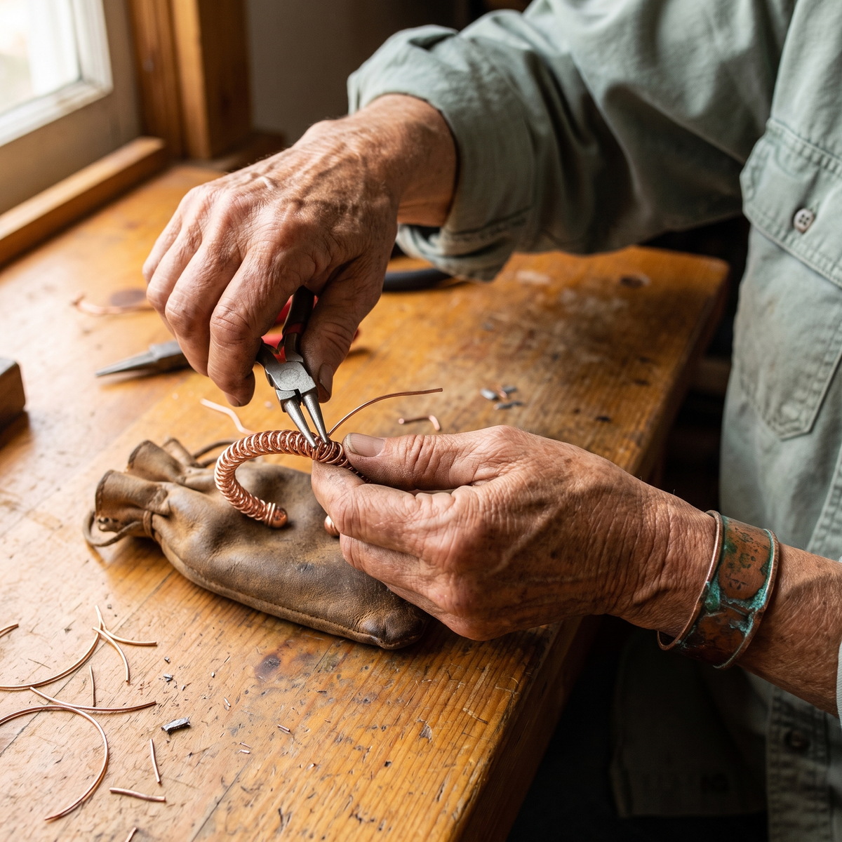 Sadie | Coiled Loop Copper Cuff