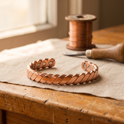 Bonnie | Spiral Twist Copper Cuff
