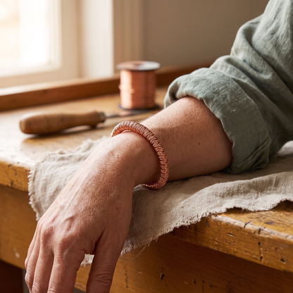 Signe | Coiled Wire Copper Cuff
