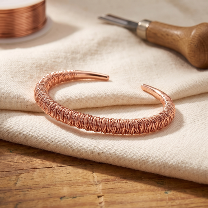 Signe | Coiled Wire Copper Cuff