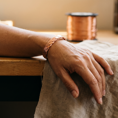 Elsie | Braided Copper Bracelet with Clasp