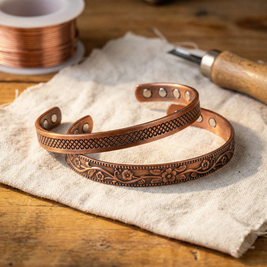 Greta | Braided Magnetic Copper Bracelet
