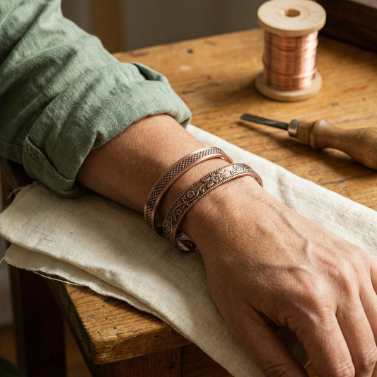 Greta | Braided Magnetic Copper Bracelet