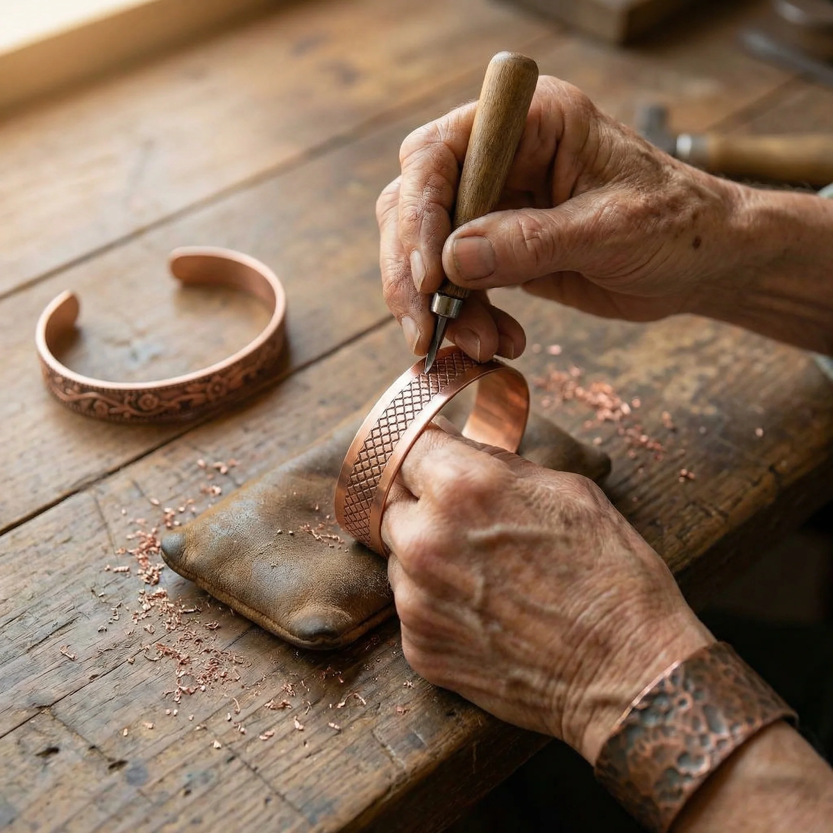 Greta | Braided Magnetic Copper Bracelet