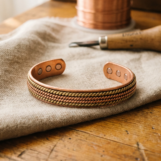 Rosemary | Engraved Copper Cuff Duo