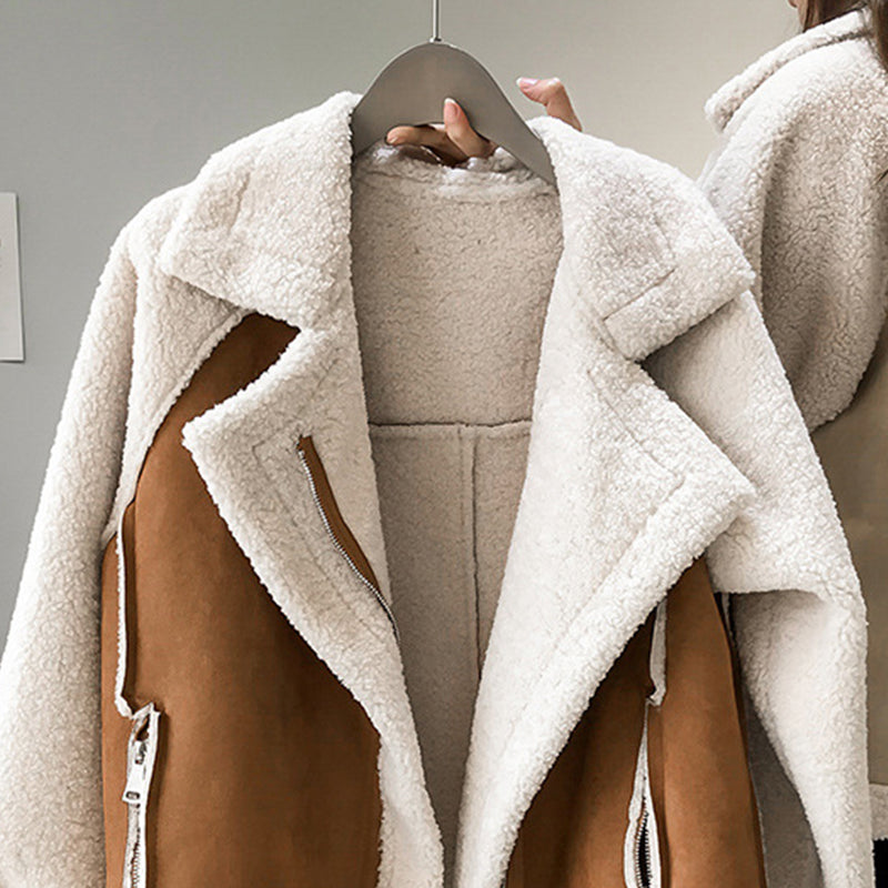 Lana™ - Stylish Faux Shearling Zip-Up Jacket