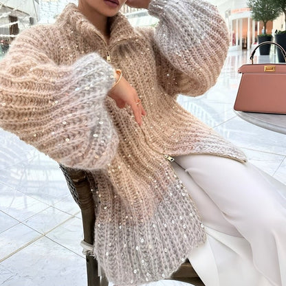 Lilly™ Glittering Silk Cardigan
